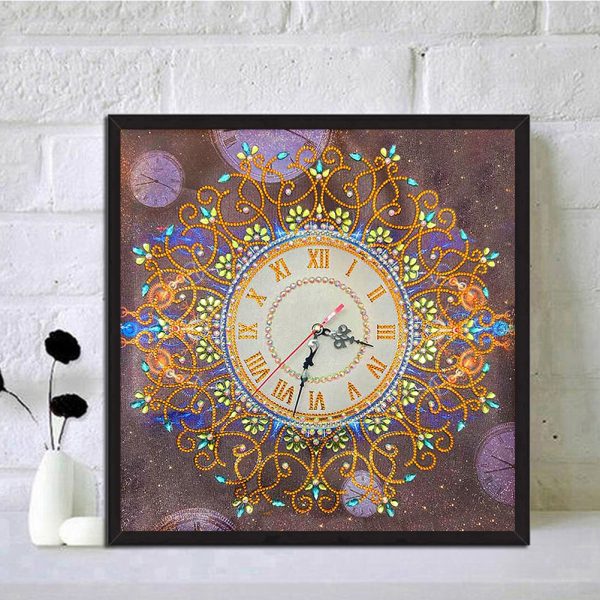 DIY Diamond Clock Drawing Resin Handmade Special Shaped Painting Wall Craft